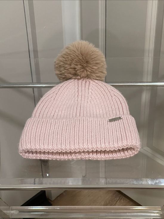 Steve Madden Accessories - Ladies Pink Pom Pom Beanie Hat